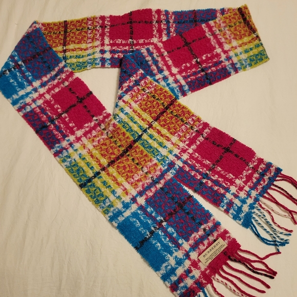 Burberry Multi Color Plaid Scarf Wool & Angora - Picture 4 of 8